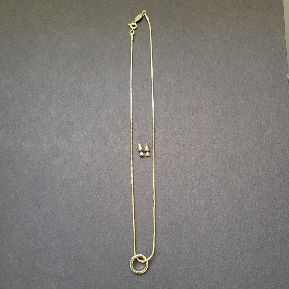 Necklace and earring set - April Crystal